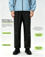 Ensemble imperméable ultra-fin pour homme et femme, pantalon et veste de moto, randonnée en plein air, imperméable et respirant
