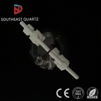 Tube de jonction en verre de quartz de haute qualité, bouteille en verre de quartz, bulleur en verre de quartz