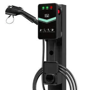32A 7.6KW Manufacturer New Energy Vehicle Charging Portable EV Car Charger Stations With Screen Display