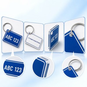 Portachiavi Personalizzato in Acrilico con <span class=keywords><strong>Targa</strong></span> Numerica, Vendita all'Ingrosso, Regalo Promozionale, Souvenir, Gadget per Feste - Product Image 3