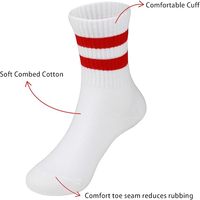 Chaussettes en coton unisexes personnalisées avec logo, rayures rétro arc-en-ciel, chaussettes en coton biologique pour l'école, chaussettes tricotées, faible MOQ, prix fabricant