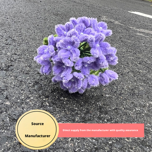 Bouquet d'hortensias en tiges finies, fleurs artificielles en perles duveteuses faites à la main, pour la maison, mariage, bricolage, décoration de vase, vente en gros - Product Image 5