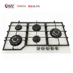 Appareil électroménager de cuisine, plaque en verre trempé, cuisinière à gaz encastrable à 5 brûleurs pour usage domestique - Product Image 1