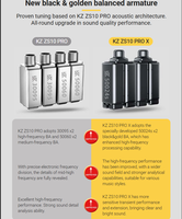 KZ ZS10 Pro X Écouteurs intra-auriculaires hybrides à 10 transducteurs, boîtier entièrement métallique, câble détachable plaqué argent de 0,75 mm, HiFi audiophile, filaires