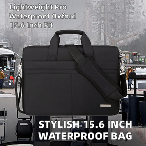 Sacoche d'ordinateur portable de luxe élégante et légère de 15,6 pouces pour le bureau, en polyester Oxford imperméable, avec poignée, pour professionnels - Product Image 2