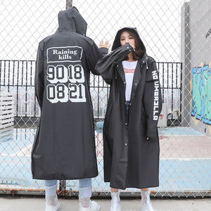 Impermeable TX604 de Alta Calidad Unisex, Chaqueta Impermeable Gruesa de EVA para Mujeres y Hombres, Ropa de Lluvia Negra para Motocicletas y Camping - Product Image 2