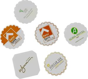 OEM ODM Tissue <b>Paper</b> Drink Customized logo Printing Absorbent round square drink coffee cocktail glass <b>coasters</b> <b>paper</b> mat - Product Image 4