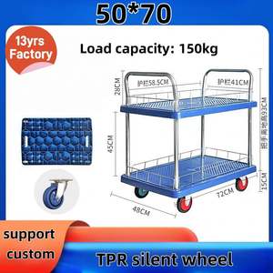 공장 제조 덴마크 정원 운송 화분 식물 랙 카트 트롤리 4 바퀴 - Product Image 3