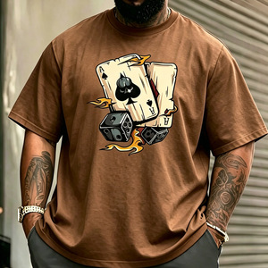 Camiseta gráfica para hombre, 100% algodón, corte holgado, cuello redondo, manga corta, estampada, informal, estilo urbano - Product Image 5