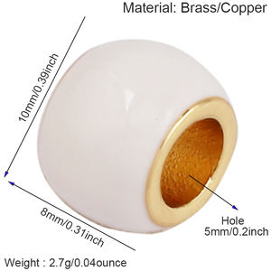 Perle en émail et zircon à grand trou de style européen, compatible avec les bracelets, colliers, boucles d'oreilles <span class=keywords><strong>Pandora</strong></span>, accessoires et fournitures pour la fabrication de bijoux R83 - Product Image 2