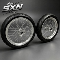 Kit de roues de route 70/90-17 90/80-17 pour Sur-Ron Light Bee LBX, 17 pouces, aluminium CNC 7075, argent chromé, amélioration Supermoto
