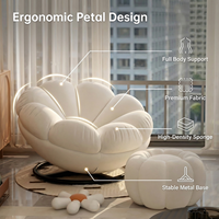 Fauteuil pivotant confortable en forme de pétale, canapé citrouille, chaise de salon individuelle pour le loisir