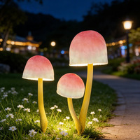LED Simulations-Pilzlampe IP65-Zertifiziert Leuchtende Mädchenrosa Modellierung Dekorative Garten- und Sehenswürdigkeiten-Beleuchtung für Kulturtourismus
