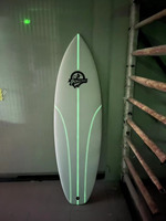 Nouveau design de planche de surf d'éclairage à réaction UV sous-marine en mousse EPS planche de surf fluorescente incrustation de tissu planche de surf