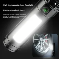 Nouvelle Lampe Torche Laser en Alliage d'Aluminium Transfrontalière, Ultra-Lumineuse, Vision Diurne, Longue Portée, Télescopique et Rechargeable pour l'Extérieur