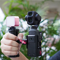 Cage de caméra en aluminium pour DJI Osmo Pocket 4 Pro/3 avec trou de localisation ARRI 1/4 pouce, griffe porte-accessoire et accessoires d'extension à dégagement rapide magnétique