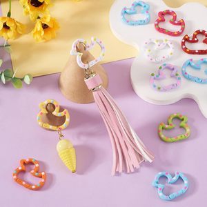 Mosquetones de resorte con forma de pato para bolsos, carteras, cordones y manualidades, cierres de resorte con forma de <span class=keywords><strong>patito</strong></span> para llaveros - Product Image 6
