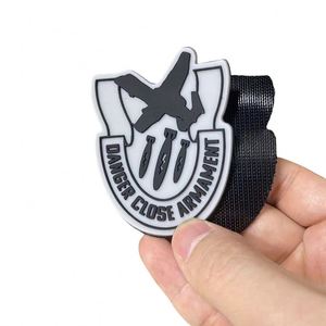 Patchs brodés en PVC souple 3D personnalisés sans minimum de commande, logo en relief thermocollant, patchs en caoutchouc avec velcro, à repasser, pour vêtements, Israël - Product Image 2
