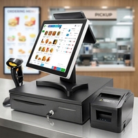 Système de caisse enregistreuse tactile POS en aluminium de haute qualité de 15 pouces, système POS fin, sans ventilateur, silencieux