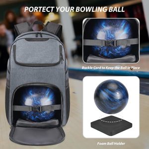 Bowling người yêu thể thao giản dị Ba lô bóng duy nhất ngăn giày bảo vệ bọt đệm chúng tôi Mens Kích thước 16 Bowling Giày bowling - Product Image 2