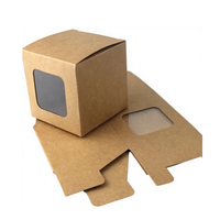 Boîte en papier kraft mat transparent à faible MOQ, écologique, personnalisable, facile à plier, recyclable, pour emballage de pâtisserie, gâteaux faits main, avec gaufrage