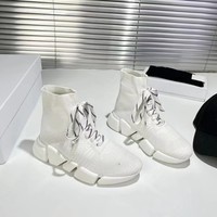 Chaussures à lacets pour hommes de créateur unisexe de luxe baskets montantes vente en gros de marque de mode baskets tricotées en maille douce pour femmes