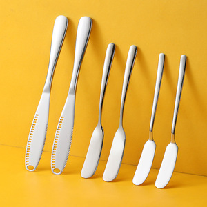 Spatule à beurre en acier inoxydable, couteau à fromage, épandeur de confiture, couteau à pain, outil de cuisine multi-usages, longueur de lame 6, 7, 9 pouces, Jieyang - Product Image 1