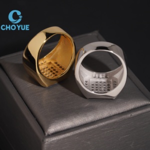 Anillos de Plata de Ley 925 con Moissanita para Hombre, Estilo HipHop, Joyería con Moissanita, Pasan la Prueba del Diamante, en Stock, GRA - Product Image 4