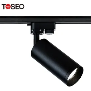 TOSEO מותאם אישית באיכות גבוהה LED תקרת זרקור טהור אלומיניום משטח רכוב 360 תואר מתכוונן מסלול אורות GU10 מודרני 90