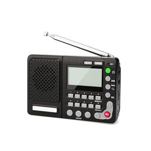 Radio multifonction portable d'usine à bande complète AM FM SW avec écran LCD, enregistrement à une touche, boutons de préréglage numériques, rechargeable - Product Image 3
