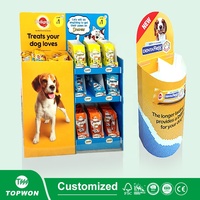 Présentoir de nourriture en carton pour chien, présentoir de nourriture pour chien, magasin de détail, magasin de vente au détail