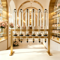 Support de table en métal doré personnalisé pour diffuseur de parfum à bâtonnets, 6 têtes, 375ml/500ml, machine de remplissage, présentoir de parfum pour mariage et fête