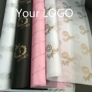 JOYWOOD 100 sheets Recyclable Packaging Clothes Shoes Wrapping Biodegradable Printed Wholesale Custom Logo Tissue Paper