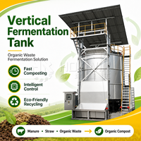 Tour de Fermentation Verticale Entièrement Automatique et Machine de Compostage In-vessel pour Déchets Organiques et Fumier de Volaille