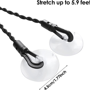 DS5034 Corde à <span class=keywords><strong>linge</strong></span> de voyage Corde à <span class=keywords><strong>linge</strong></span> rétractable pour vêtements suspendus <span class=keywords><strong>Camping</strong></span> en plein air avec crochets et ventouses - Product Image 2