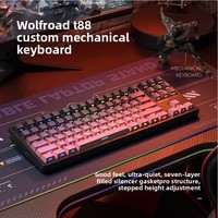 Clavier mécanique sans fil Langtu T88 BT tri-mode pour ordinateur portable, bureau et jeux