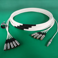 Câble répartiteur de 0,5 m pour PZT avec 1 connecteur mâle Lemo, se convertit en 2 connecteurs femelles Lemo.