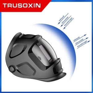 Casco de soldadura eléctrico con oscurecimiento automático solar, visor de color real, gran ventana y protección para soldador - Product Image 5