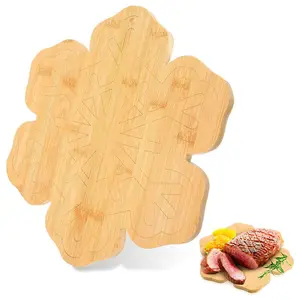 Tagliere da cucina personalizzato legno di Acacia blocco da taglio per bistecca formaggio Pizza cibo salumi vassoio da portata a base di bambù