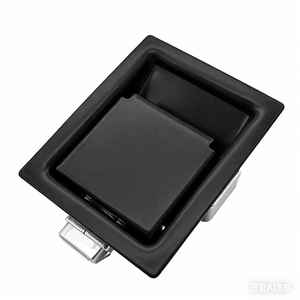 MS866-4 Zwart Gecoate Koolstofstaal IJzeren RV Slot Gereedschapskist Hardware Cargo Box Slot Trekker Metalen Vlakslot Zwart Met Sleutel - Product Image 2