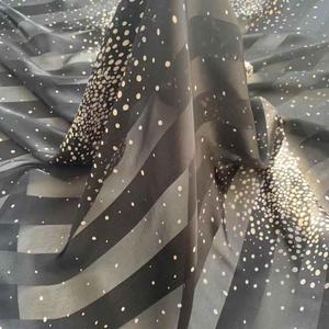 100% Polyester Striped Dots <strong>Printed</strong> Korean <strong>Dubai</strong> Chiffon <strong>Fabrics</strong> Wholesale Rolls - Product Image 2