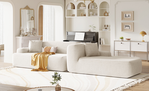 <b>U</b>-Style Modern Large <b>U</b>-Shape Modular Sectional Sofa Set for Apartment Hotel <b>Living</b> Room Bedroom Salon 2 Piece Free Combination - Product Image 6