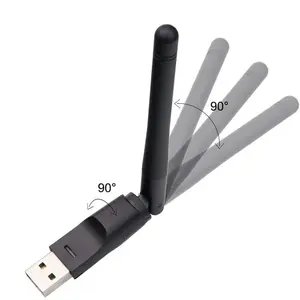 卸売ミニWiFiアダプターUSB LAN Wi-Fi受信機ドングルアンテナ802.11b/g/nワイヤレスネットワークカード