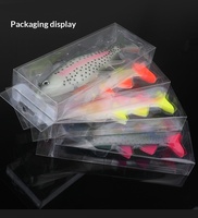 Leurre souple réaliste en plastique souple, type Swimbait à queue de pagaie et queue en T, pour lancer longue distance, appât artificiel non monté pour Black-bass, Brochet, Lucioperca