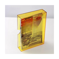 Boîte en acrylique transparente personnalisée pour couverture de livre, présentoir de brochure, étui de protection pour livre précieux
