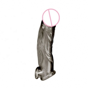 Cristal Claro extensión reutilizable condón pene manga hombre la ampliación retardo de tiempo condones juguete adulto del sexo - Product Image 3