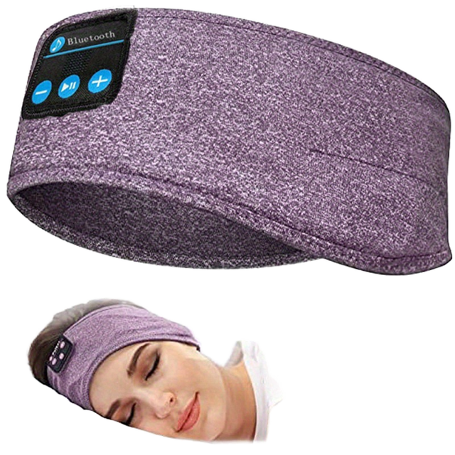Sports Wireless Thin Headband Eye Mask Elastic Headphones Dry Grip Damping Professional Protection Outdoor Polyester Cotton
