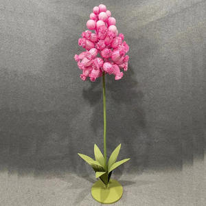 Flores artificiales, Jacinto de uva de seda gigante para exhibición en interiores y exteriores, flores de fondo de boda - Product Image 1