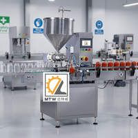 Machine de remplissage automatique de bouteilles à pompe rotative MTW pour le ketchup, la sauce chili et les pâtes avec granulés