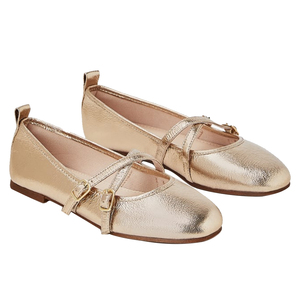 Choozii-zapatos informales para chicas, bailarinas brillantes <span class=keywords><strong>de</strong></span> cuero metálico para chicas - Product Image 1